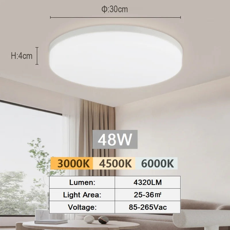 LED Ceiling Lamp 18-48W  Daylight Modern Home Lighting