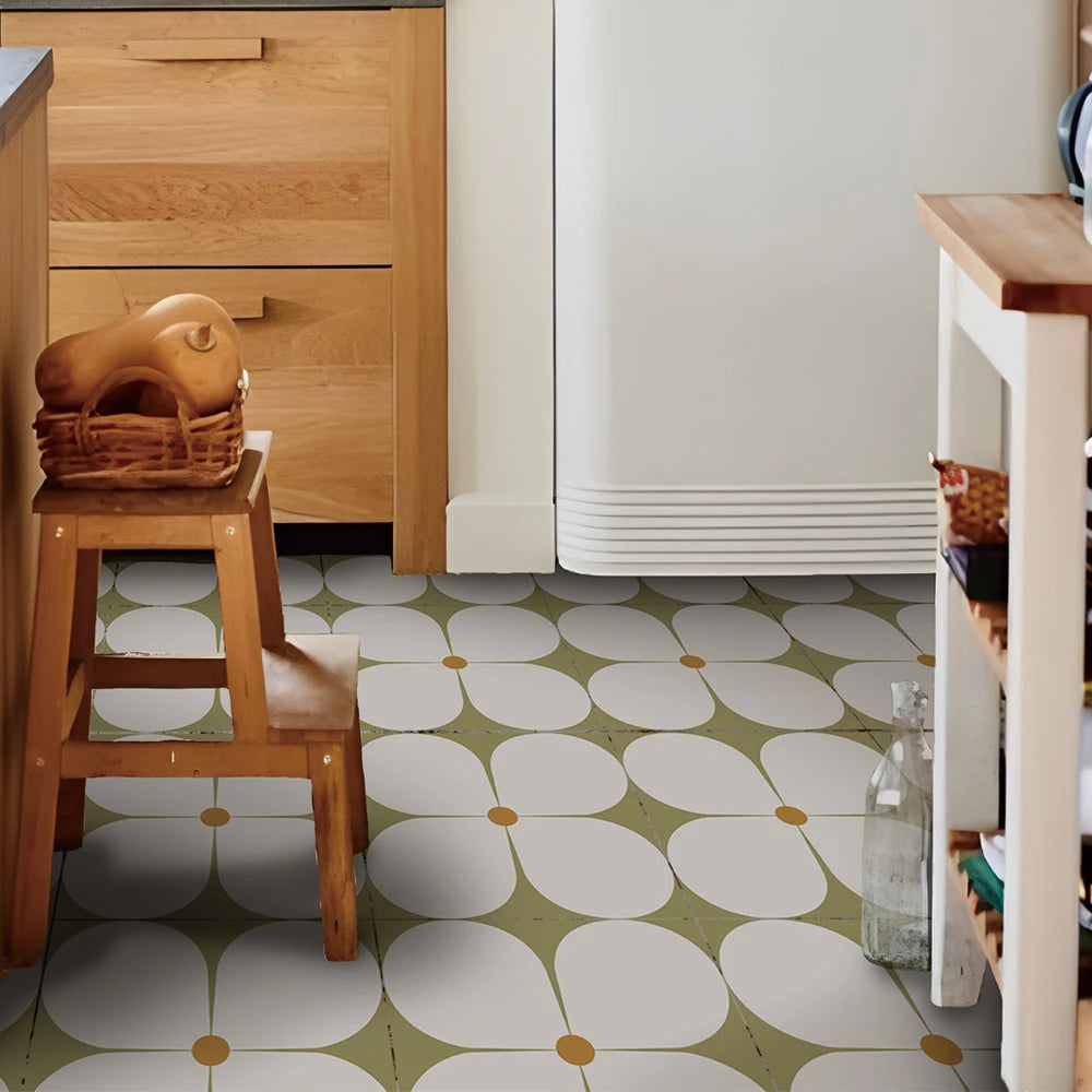 Peel and Stick Floor Tiles (6 pcs)- Waterproof Vinyl