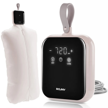 ROUNY Portable Clothes Dryer, 400W Mini Dryer with Dry and Care Modes, 720min Timer, LED Touch Control for Travel and Dorm