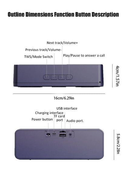 Wireless Bluetooth Smart Speaker with FM Radio