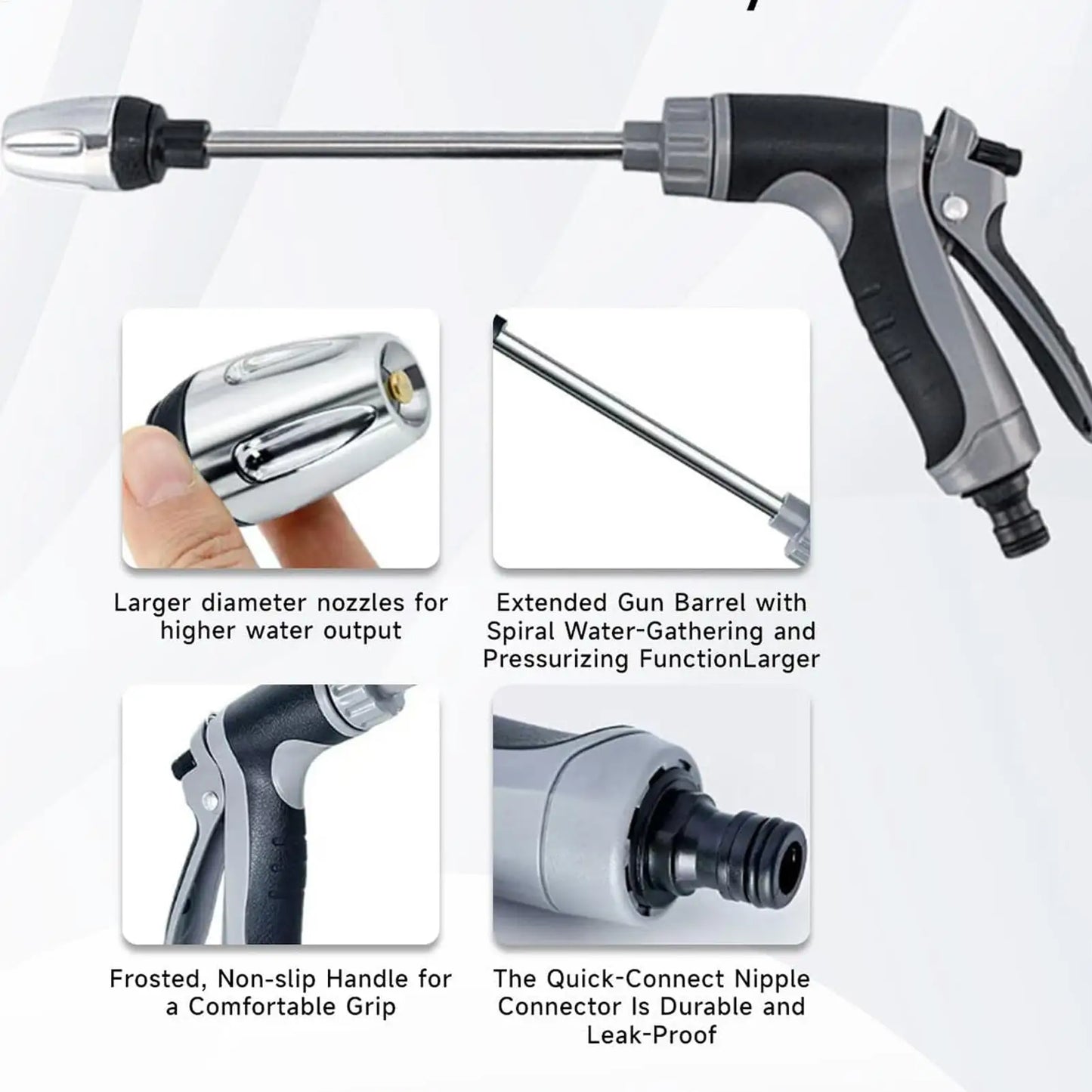 Washer High Pressure with 49ft Hose, Adjustable Spray
