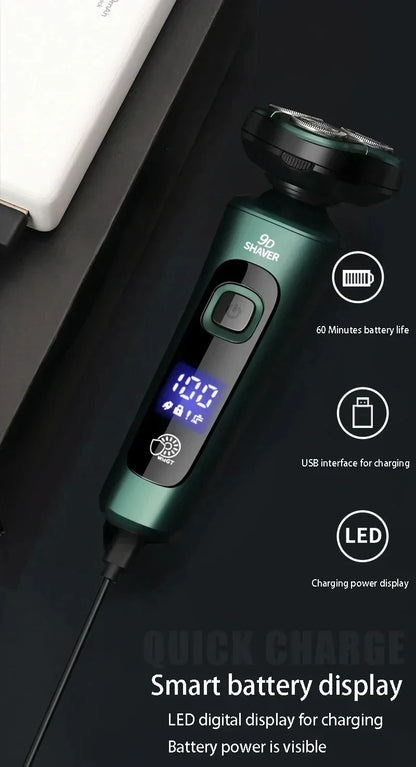Electric Shaver-3 Head, USB Rechargeable Waterproof