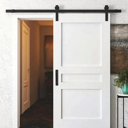 2pcs Barn Door Handles, Sliding Door Handle, Black Cabinet Handles, Door Pull Handle, Aluminum Alloy Door Pulls with Plate