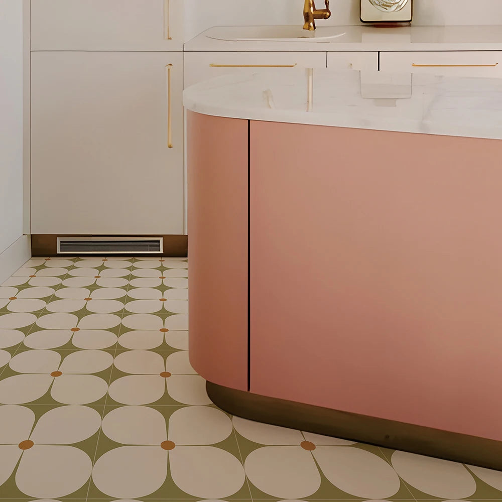 Peel and Stick Floor Tiles (6 pcs)- Waterproof Vinyl