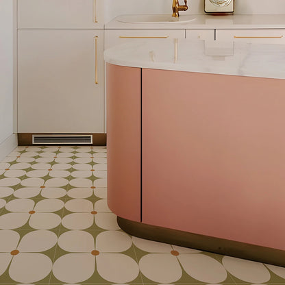 Peel and Stick Floor Tiles (6 pcs)- Waterproof Vinyl