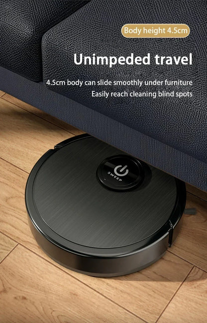 3-in-1 Intelligent Robot Vacuum Cleaner 6000Pa Strong Suction Sweep Mop Charge USB Laser Navigation Pet Hair Hard Floor 2026 New