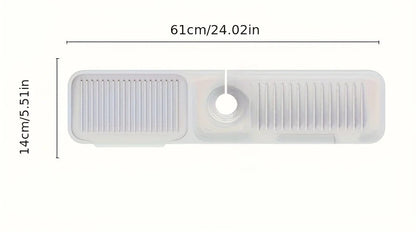 Kitchen Sink Splash Guard, Snap-On Faucet Mat