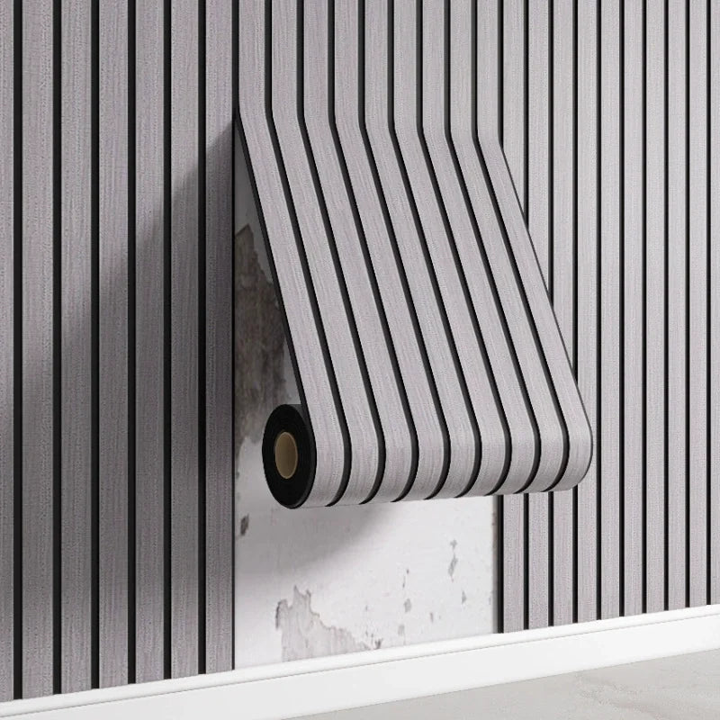 3D Wooden Grid Wall Panels - Peel and Stick