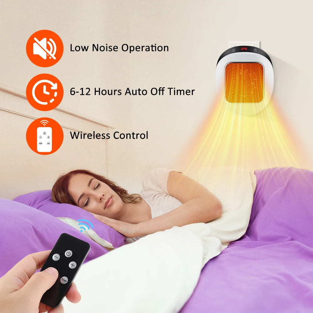 Portable Electric Heater with Timer Warmer Machine LED Display Fast Heating Room Heater Adjustable Thermostat for Home Office