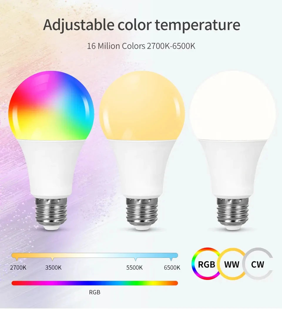 Smart Led Bulbs E27 Tuya Smart Life Bluetooth