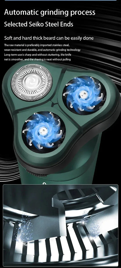Electric Shaver-3 Head, USB Rechargeable Waterproof