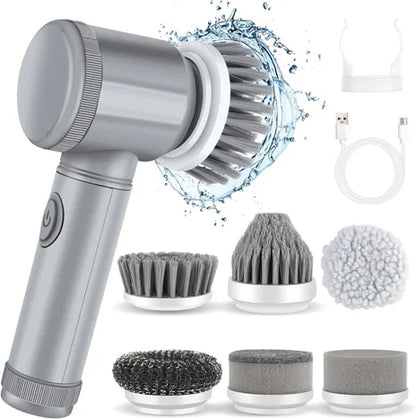 Electric Spin Scrubber Cordless – Electric Cleaner for Kitchen Bathroom Tile Grout Sink Shower, Shoe Cleaning Brush with 6 Repla