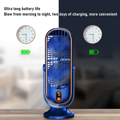 Desk Tower Fan 5 Speeds Brushless Motor USB Rechargeable Portable Desk Fan for Home  Kitchen Indoor Rechargeable Desk Fan