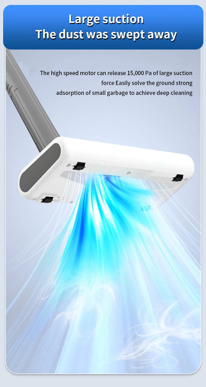 JKUOO Handheld Cordless Vacuum Cleaner, 18Kpa 55Mins Smart Stick Vac with Tangle-Resistant Design Hard Floor Carpets Pet Hair