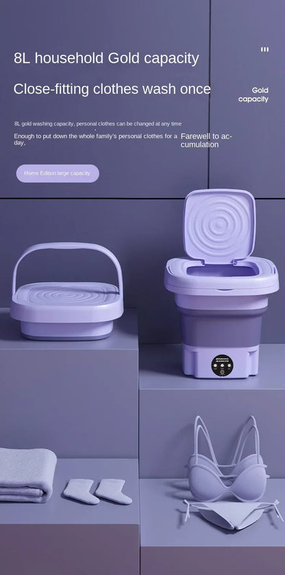8L Mini Foldable Washing Machine Portable