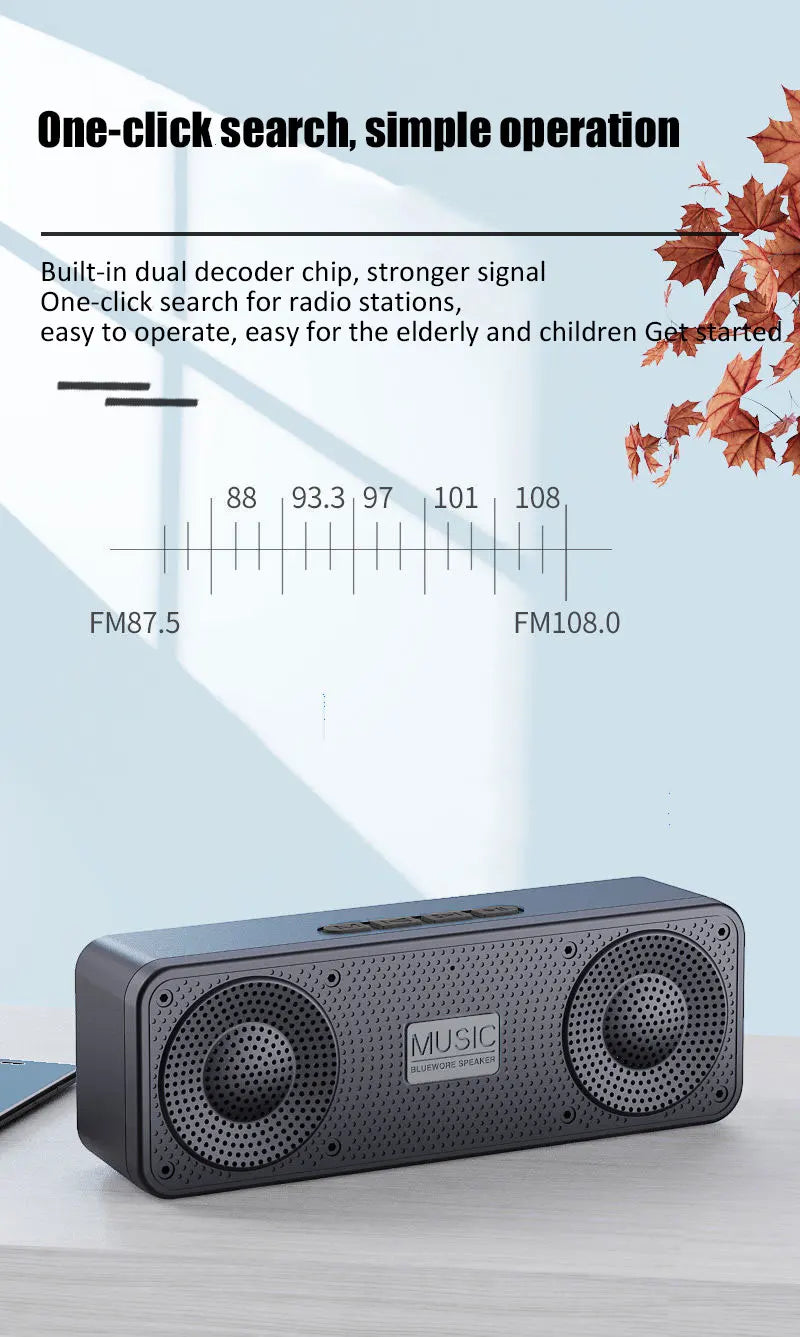 Wireless Bluetooth Smart Speaker with FM Radio