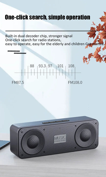 Wireless Bluetooth Smart Speaker with FM Radio