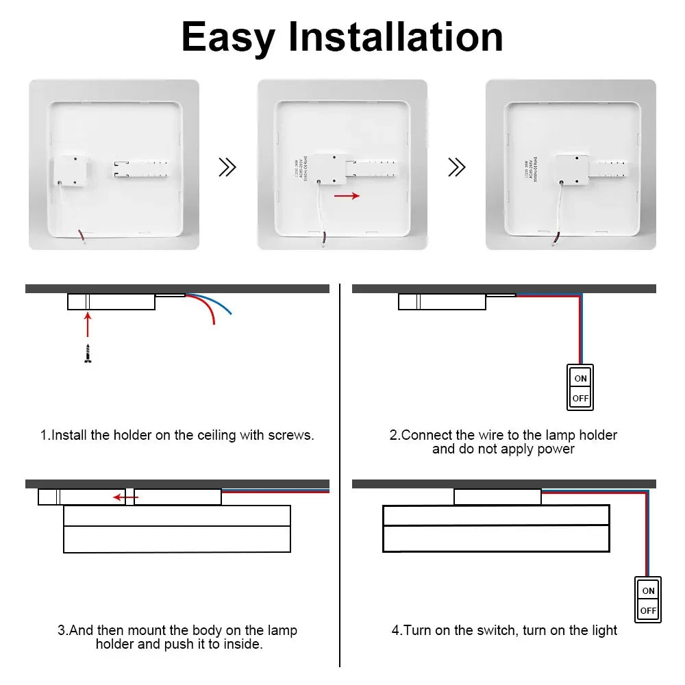 LED Ceiling Lamp 18-48W  Daylight Modern Home Lighting