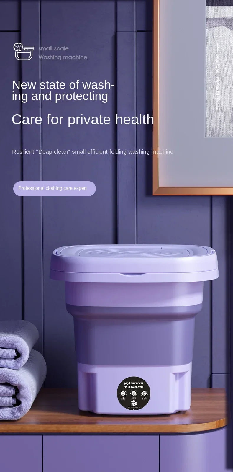 8L Mini Foldable Washing Machine Portable