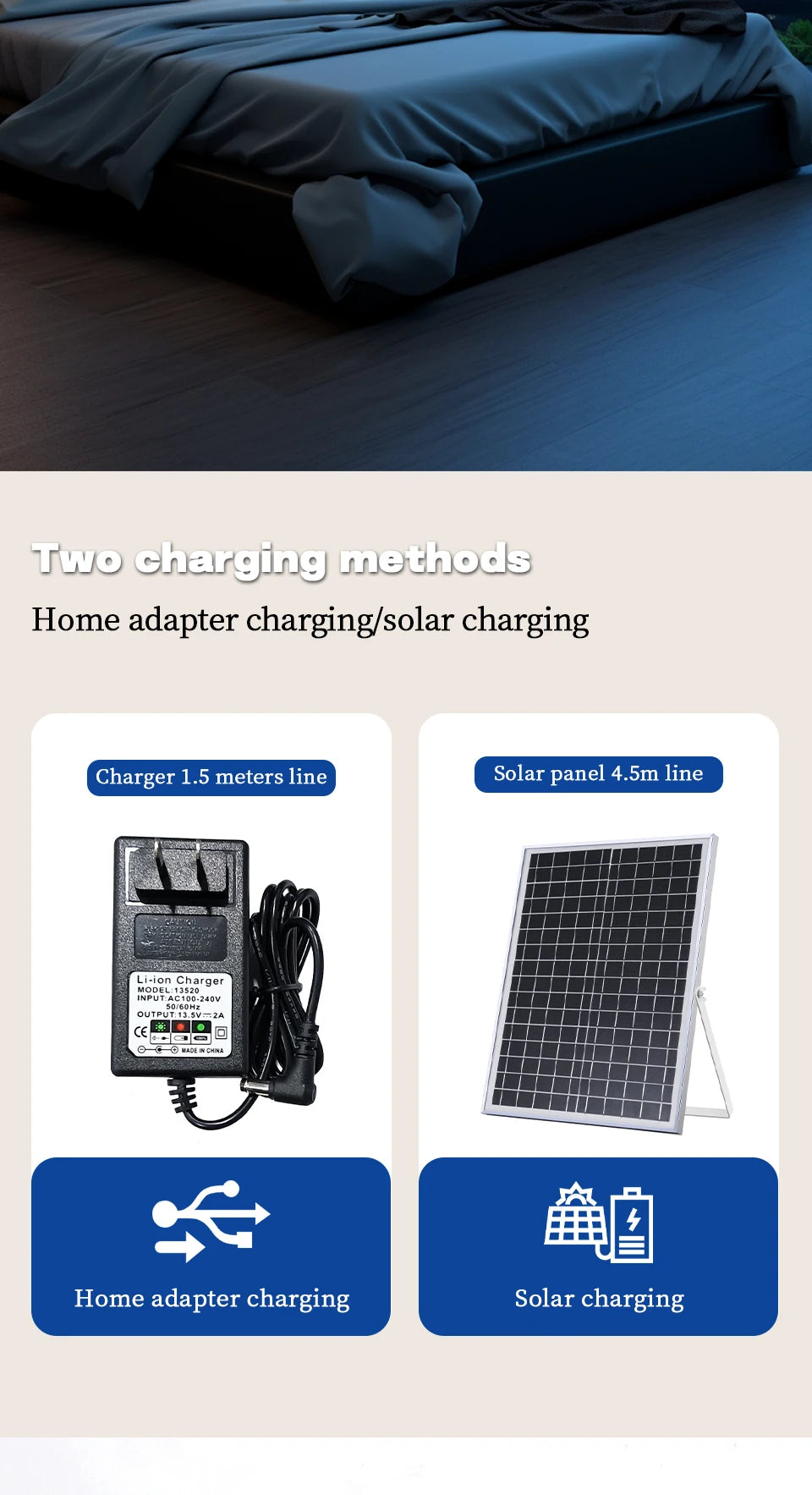 Solar Standing Fan 16 Inches Rechargeable Floor Fans Battery powered 15600mAh Electric Fan for home