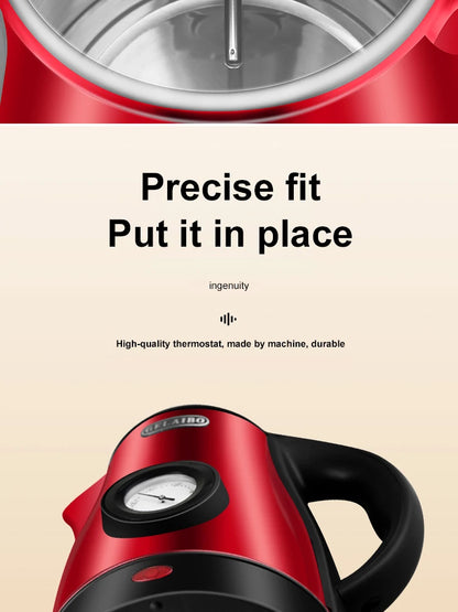 GELAIBO electric kettle mechanical temperature European-style fashion style design, large capacity 1.8 liters stainless steel li
