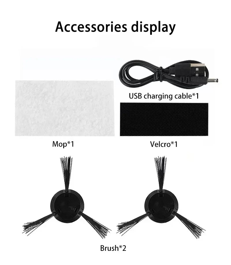 3-in-1 Intelligent Robot Vacuum Cleaner 6000Pa Strong Suction Sweep Mop Charge USB Laser Navigation Pet Hair Hard Floor 2026 New