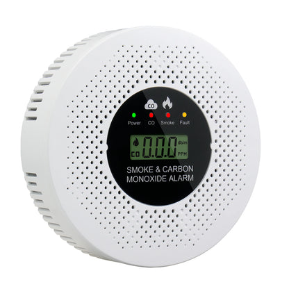 2 in 1 Smoke & CO Detector, LCD Display Home